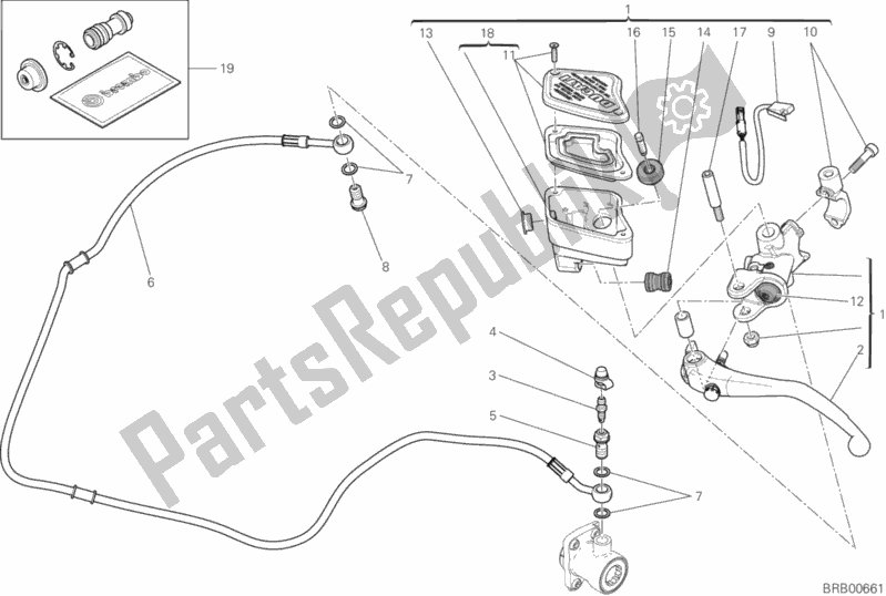 Todas las partes para Cilindro Maestro Del Embrague de Ducati Diavel Xdiavel Sport Pack Brasil 1260 2019